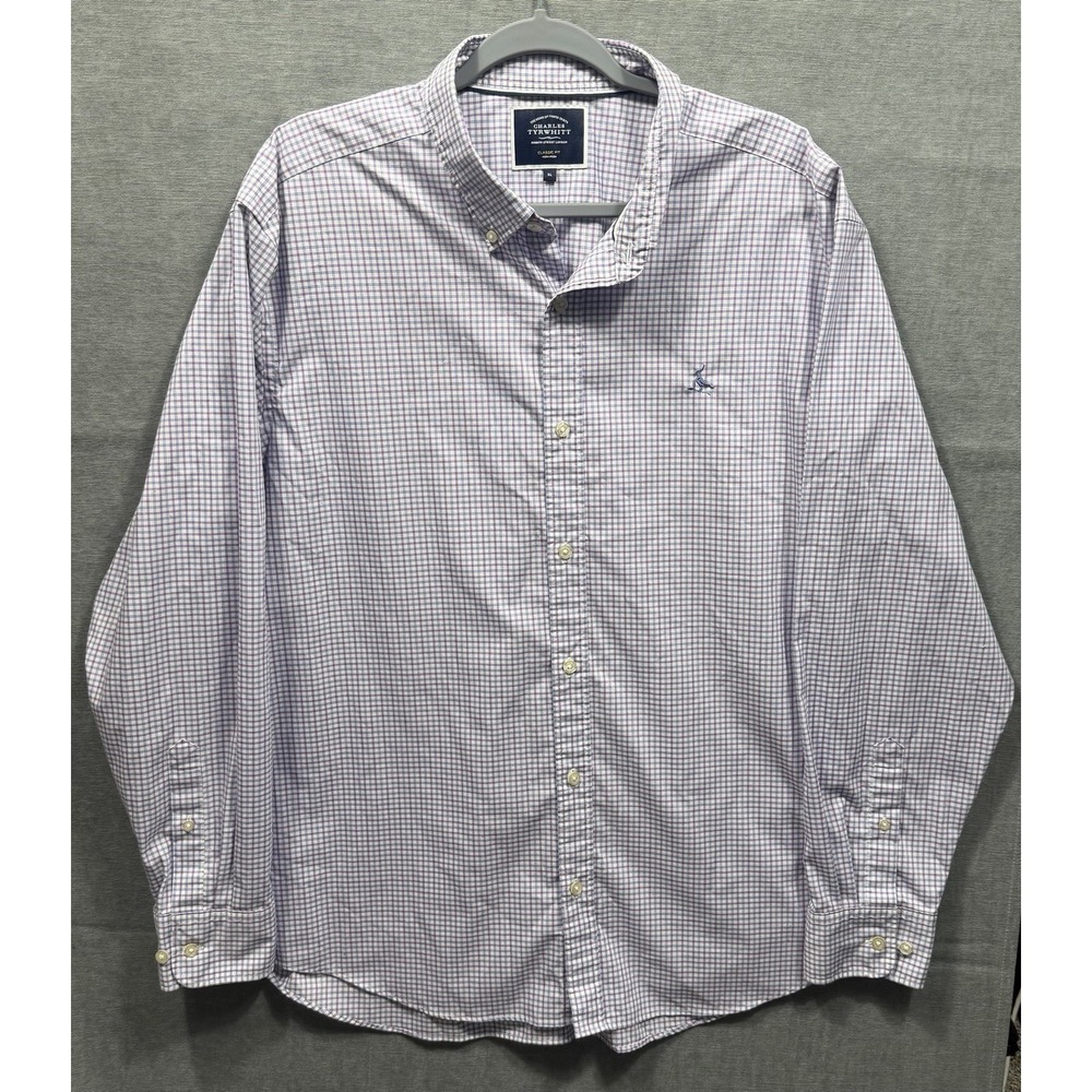 Charles Tyrwhitt Mens Classic Fit Non Iron Cotton Long Sleeve X Large
